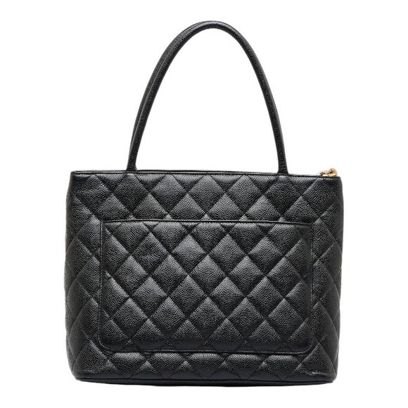 Chanel Coco Mark Handbag Tote Bag Black - Picture 2 of 6